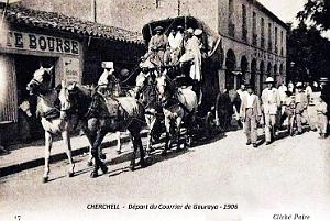 CHERCHELL - DEPART DU COURRIER DE GOURAYA - 1906